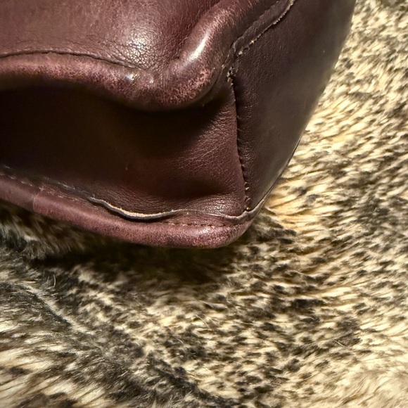 Coach Vintage Slim Satchel Burgundy Made in New York - Picture 8 of 16